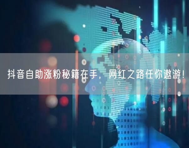 抖音自助涨粉秘籍在手，网红之路任你遨游！